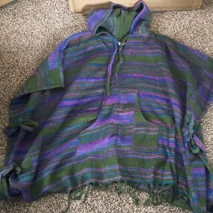 Poncho with Ties